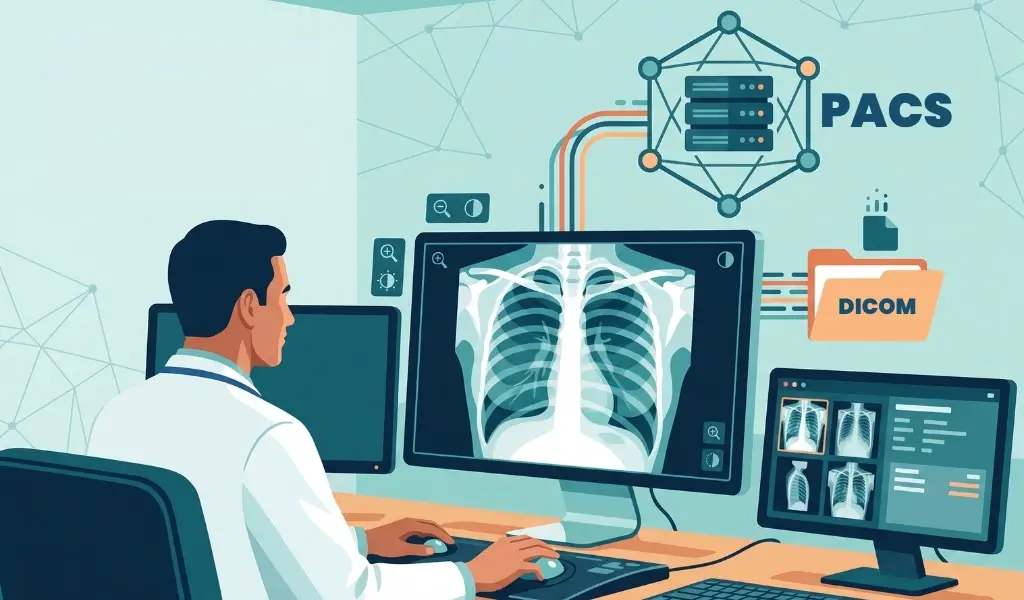 Qual a diferença entre PACS e DICOM